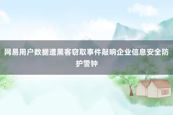 网易用户数据遭黑客窃取事件敲响企业信息安全防护警钟